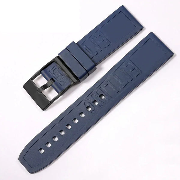 22mm 24mm Breitling style rubber strap Strapmeister StrapMeister